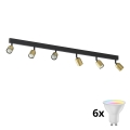 LED RGBW ściemnialna oprawa punktowa TOP 6xGU10/6,5W/230V 2700-6500K złota/czarna