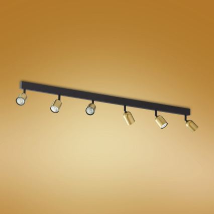 LED RGBW ściemnialna oprawa punktowa TOP 6xGU10/6,5W/230V 2700-6500K złota/czarna