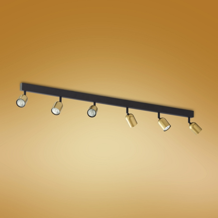LED RGBW ściemnialna oprawa punktowa TOP 6xGU10/6,5W/230V 2700-6500K złota/czarna