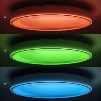 LED RGBW ściemnialna lampa sufitowa MELO LED/36W/230V 3000-6000K śr. 39 cm biała + pilot zdalnego sterowania