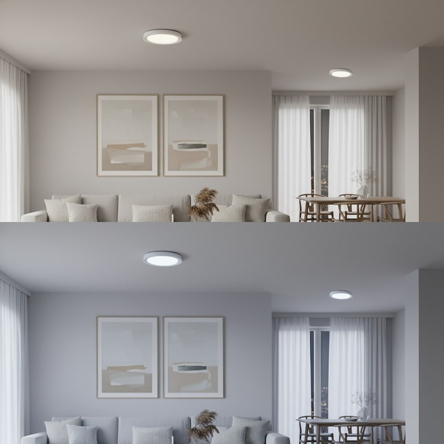 LED RGBW ściemnialna lampa sufitowa MELO LED/36W/230V 3000-6000K śr. 39 cm biała + pilot zdalnego sterowania