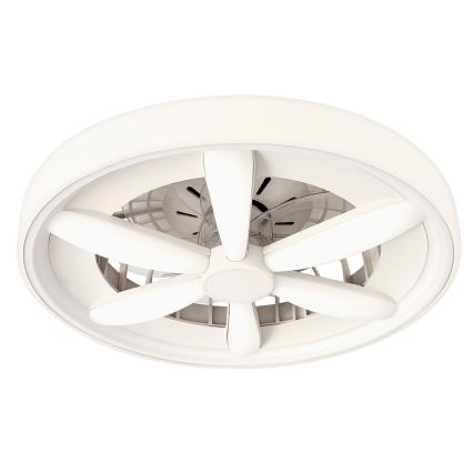 Ściemnialna lampa sufitowa LED RGBW z wentylatorem MALAWI LED/48W/230V 3000-6500K biała + pilot zdalnego sterowania