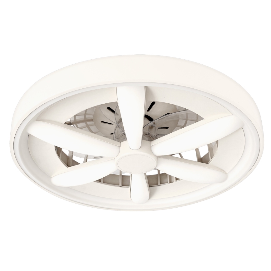 Ściemnialna lampa sufitowa LED RGBW z wentylatorem MALAWI LED/48W/230V 3000-6500K biała + pilot zdalnego sterowania