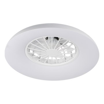 LED RGBW ściemnialna oprawa sufitowa z wentylatorem PLAVE PAN LED/24W/230V 3000-6500K śr. 48,5 cm biała + pilot zdalnego sterowania