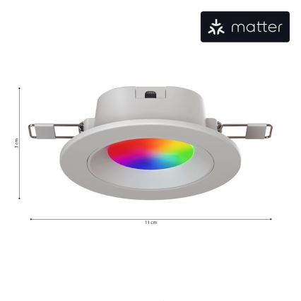 Nanoleaf - LED RGBW Ściemnialna oprawa wpuszczana ESSENTIALS LED/6W/230V 2700-6500K CRI 90 Wi-Fi