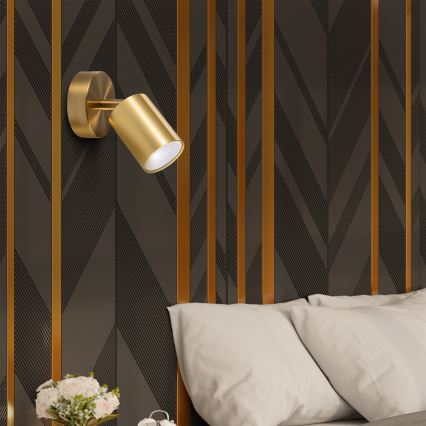 LED RGBW ściemnialna ścienna oprawa punktowa GOLDI 1xGU10/6W/230V 3000K Wi-Fi złota