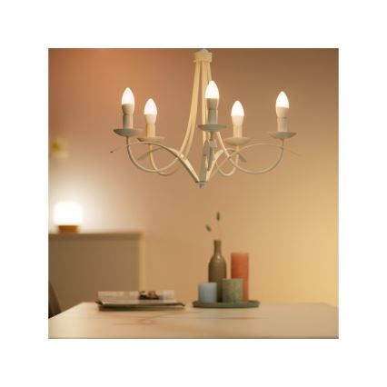 LED RGBW Ściemnialna żarówka C37 E14/4,9W/230V 2200-6500K CRI 90 Wi-Fi -WiZ