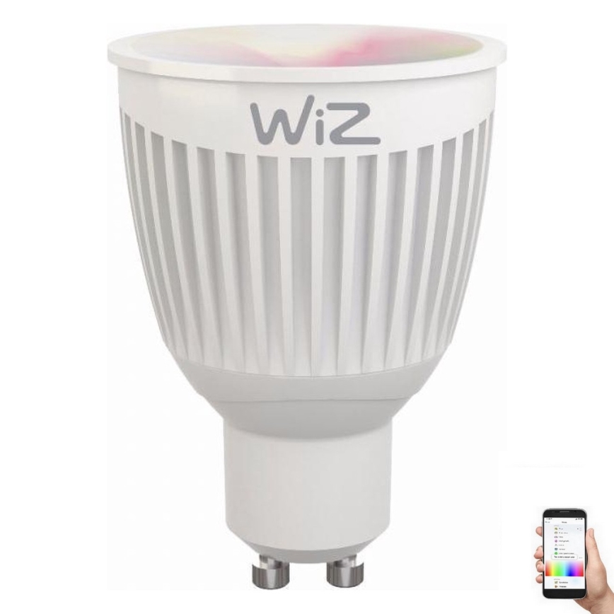 LED RGBW Ściemnialna żarówka GU10/6,5W/230V 2200-6500K Wi-Fi - WiZ