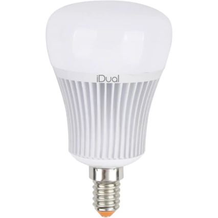 LED RGBW Ściemnialna żarówka iDual E14/7W/230V 2200-6500K
