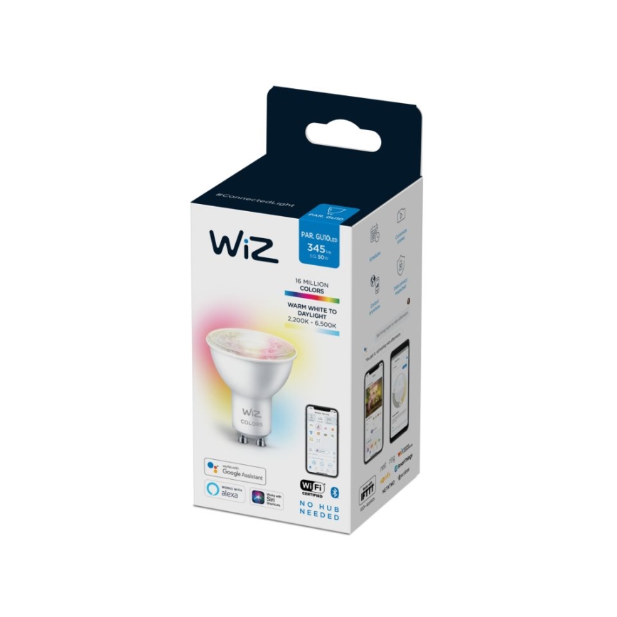LED RGBW Ściemnialna żarówka PAR16 GU10/4,7W/230V 2200-6500K CRI 90 Wi-Fi - WiZ