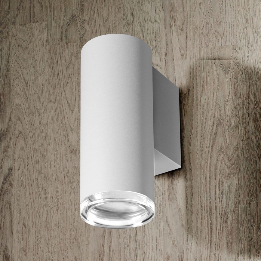 Ściemnialna lampa ścienna LED RGBW do łazienki TURYN 1xGU10/4,8W/230V 3000K IP44 biała + pilot zdalnego sterowania