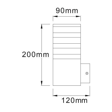 LED RGBW ściemnialna zewnętrzna oprawa ścienna TEKSAS 1xE27/9W/230V 2700-6500K Wi-Fi IP44 antracyt