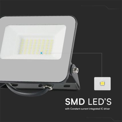 LED RGBW Ściemnialny naświetlacz LED/30W/230V IP65 szary + pilot zdalnego sterowania