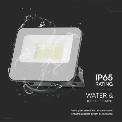 LED RGBW Ściemnialny naświetlacz LED/30W/230V IP65 szary + pilot zdalnego sterowania