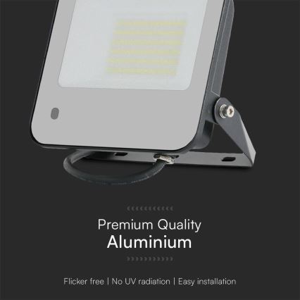 LED RGBW Ściemnialny naświetlacz LED/50W/230V IP65 szary + pilot zdalnego sterowania