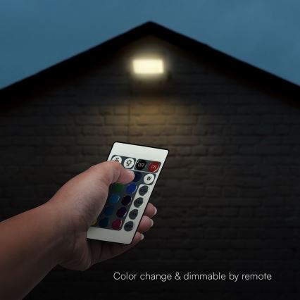 LED RGBW Ściemnialny naświetlacz LED/50W/230V IP65 szary + pilot zdalnego sterowania