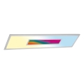 LED RGBW ściemnialny panel LED/20W/230V 3000-6500K 25x100 cm srebrny + pilot zdalnego sterowania