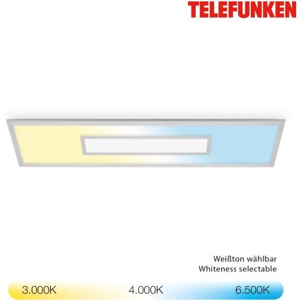 LED RGBW ściemnialny panel LED/20W/230V 3000-6500K 25x100 cm srebrny + pilot zdalnego sterowania
