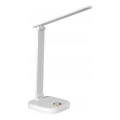 LED RGBW ściemniana lampa biurkowa z bezprzewodowym ładowaniem LED/7W/5V USB biała