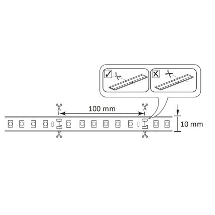 LED RGBW Ściemniana taśma zewnętrzna 5m LED/24W/12V IP65