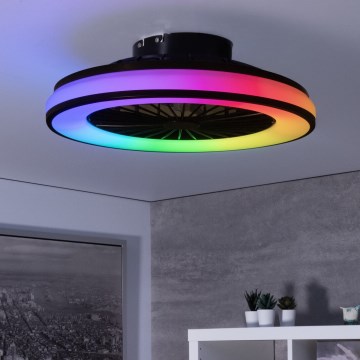 LED RGBW Ściemniany plafon z wentylatorem PLAVE LED/48W/230V 3000/4000/6500K + pilot zdalnego sterowania