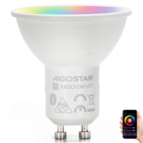 LED RGBW Żarówka GU10/4,9W/230V 2700-6500K - Aigostar