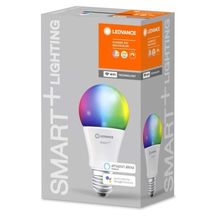 LED RGBW Żarówka ściemnialna SMART+ E27/9W/230V 2700K-6500K Wi-Fi - Ledvance