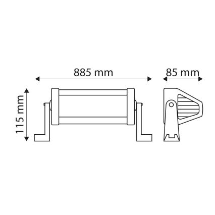 LED Samochodowy panel roboczy EPISTAR LED/180W/10-30V IP67 6000K