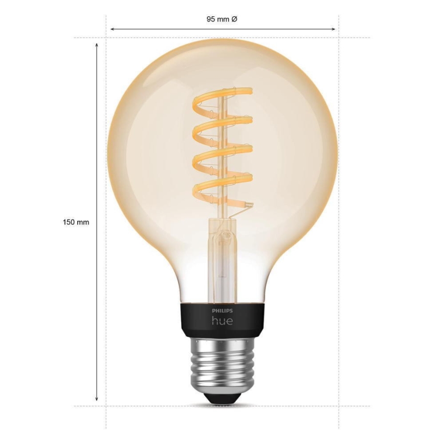 LED ściemialna żarówka Philips Hue WHITE AMBIANCE G93 E27/7W/230V 2200-4500K