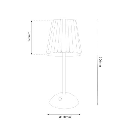 LED Ściemnialna akumulatorowa dotykowa lampa stołowa ELBA LED/1,6W/800 mAh matowy chrom/przezroczysty