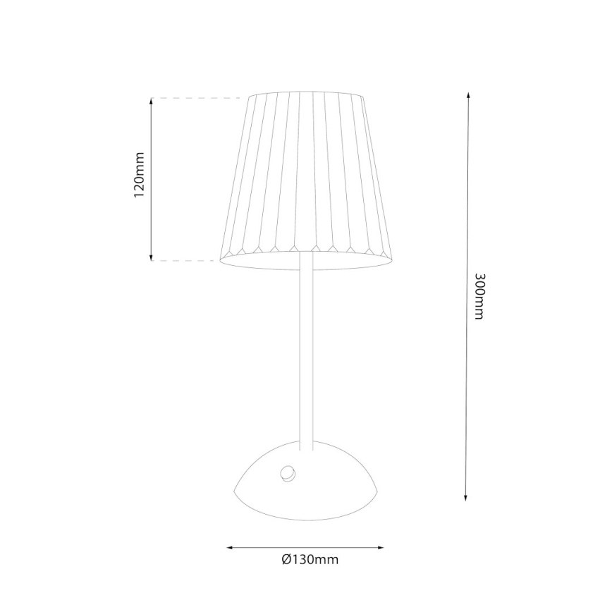 LED Ściemnialna akumulatorowa dotykowa lampa stołowa ELBA LED/1,6W/800 mAh matowy chrom/przezroczysty