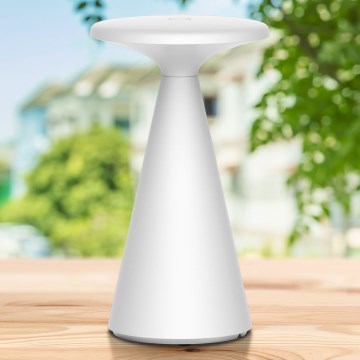 LED Ściemn. dotykowa zewn. lampa stołowa PAROS LED/1,8W/5V USB 1800 mAh IP44 biały
