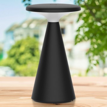 LED Ściemn. dotykowa zewn. lampa stołowa PAROS LED/1,8W/5V USB 1800 mAh IP44 czarny