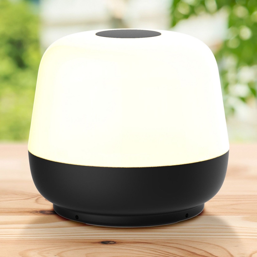 LED Ściemn. dotykowa zewn. lampa stołowa SAMBA LED/1,2W/5V USB 1200 mAh IP44 czarny