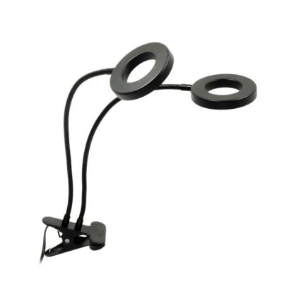 LED Ściemnialna elastyczny Lampa stołowa z klipsem do uprawy roślin VITARO 2xLED/4W/230V czarny