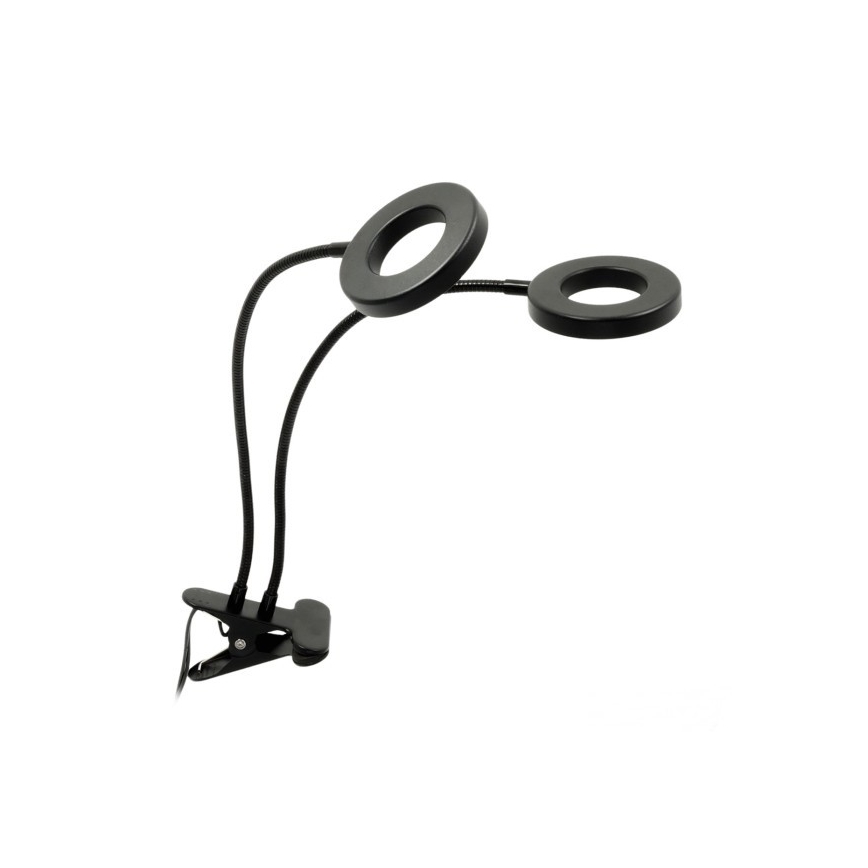 LED Ściemnialna elastyczny Lampa stołowa z klipsem do uprawy roślin VITARO 2xLED/4W/230V czarny