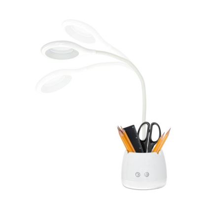 LED Ściemnialna elastyczny akumulatorowa Lampa stołowa LUSIA LED/5W/5V 3000/4000K 1200 mAh biały