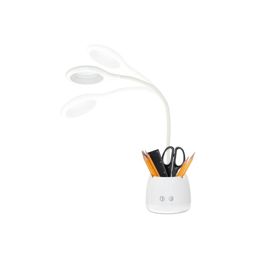 LED Ściemnialna elastyczny akumulatorowa Lampa stołowa LUSIA LED/5W/5V 3000/4000K 1200 mAh biały