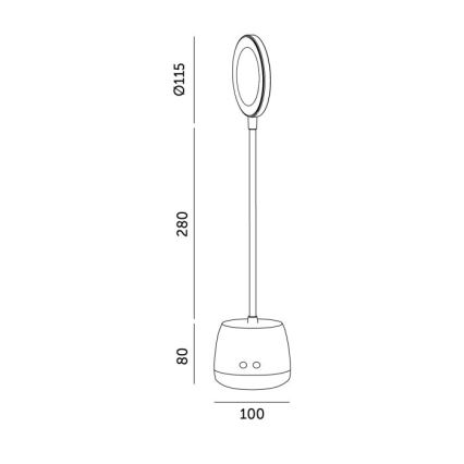 LED Ściemnialna elastyczny akumulatorowa Lampa stołowa LUSIA LED/5W/5V 3000/4000K 1200 mAh biały