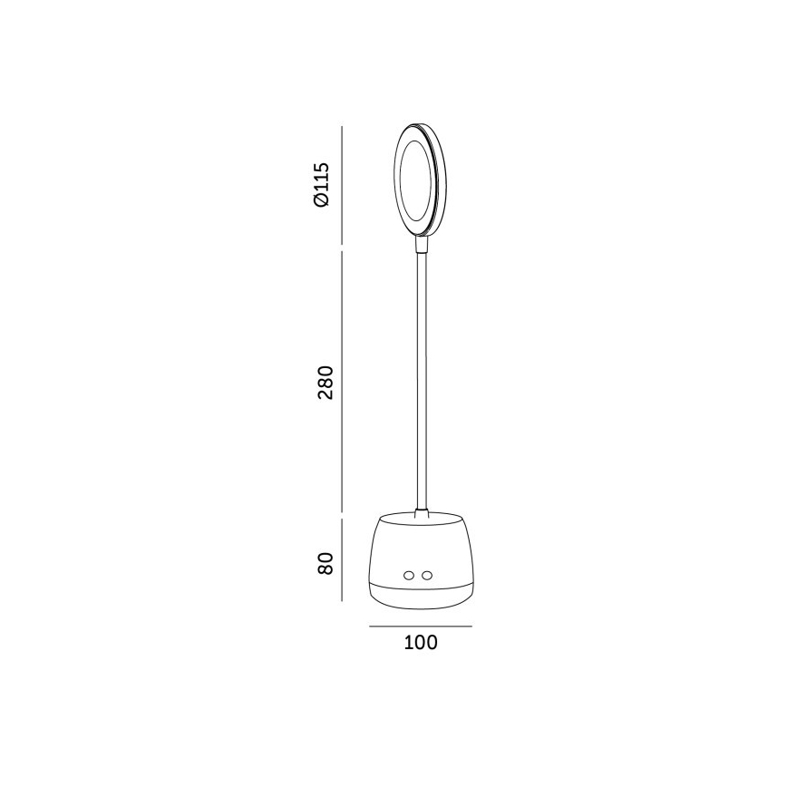 LED Ściemnialna elastyczny akumulatorowa Lampa stołowa LUSIA LED/5W/5V 3000/4000K 1200 mAh biały
