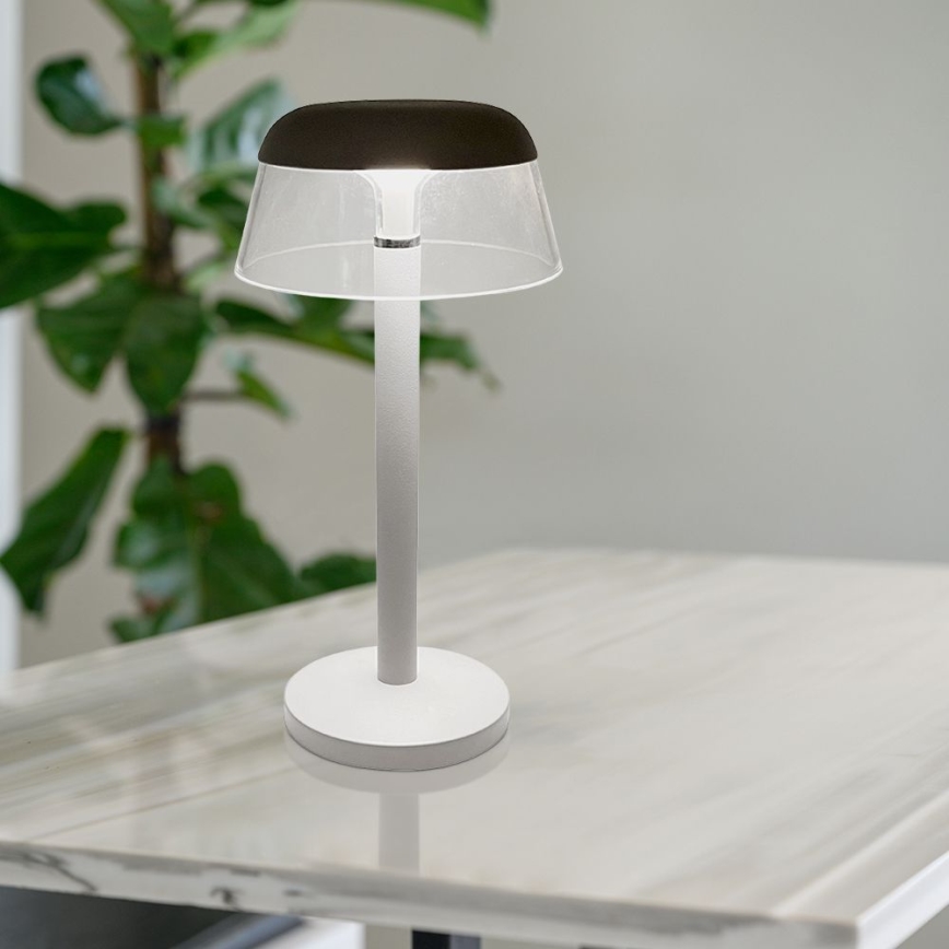 LED Ściemnialna ładowalna dotykowa lampa stołowa LED/3W/5V 3000-6000K 1800 mAh biały