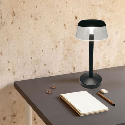 LED Ściemnialna ładowalna dotykowa lampa stołowa LED/3W/5V 3000-6000K 1800 mAh czarny