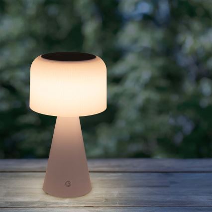 LED Ściemnialna dotykowa lampa stołowa solarna LIMA LED/3,7V 1800 mAh 3000/4000/5000K IP44 biały
