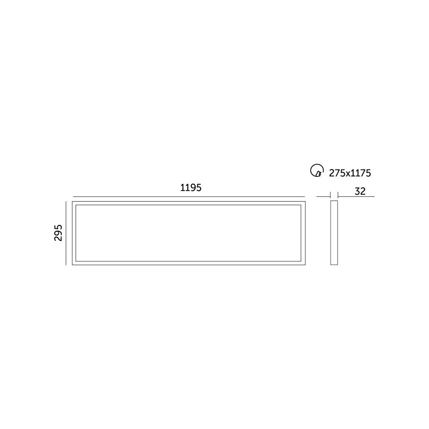 LED Ściemnialny panel natynkowy CAPRI LED/25/36/40W/230V 3000/4000/5700K IP44 30x120 cm