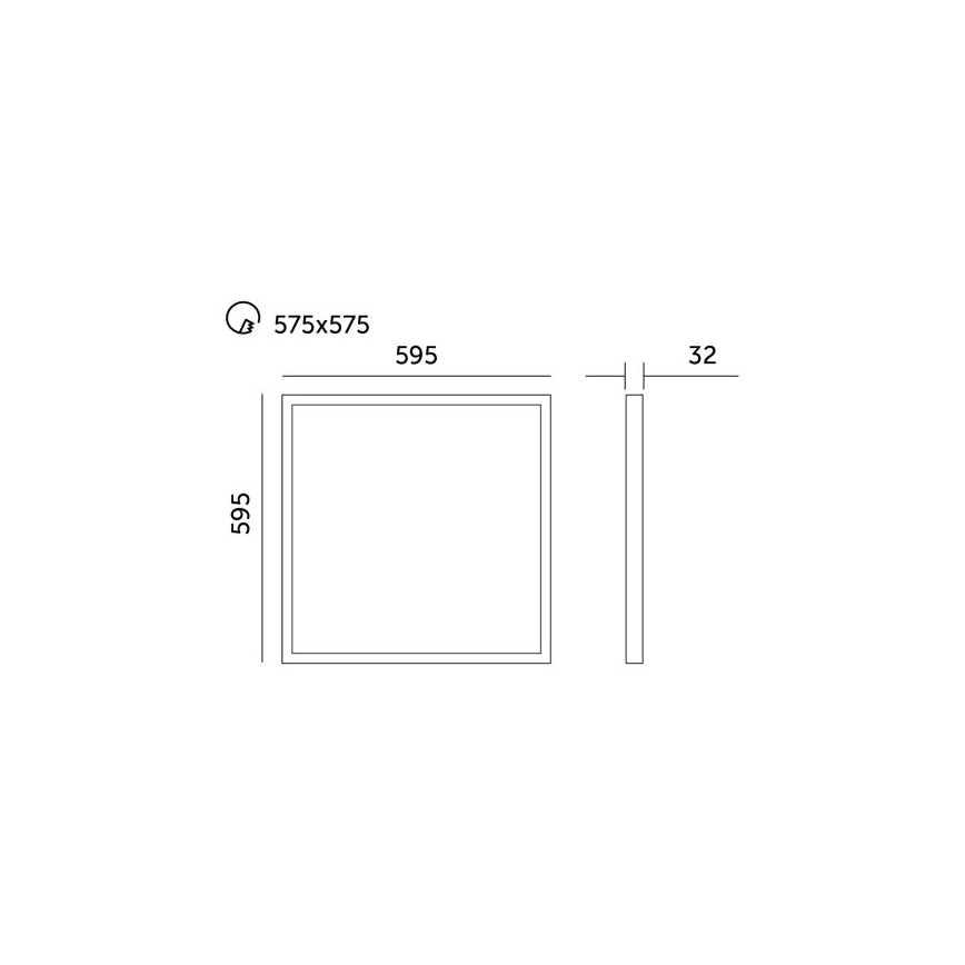 LED Ściemnialny panel natynkowy CAPRI LED/25/36/40W/230V 3000/4000/5700K UGR&lt;19 IP44 60x60 cm