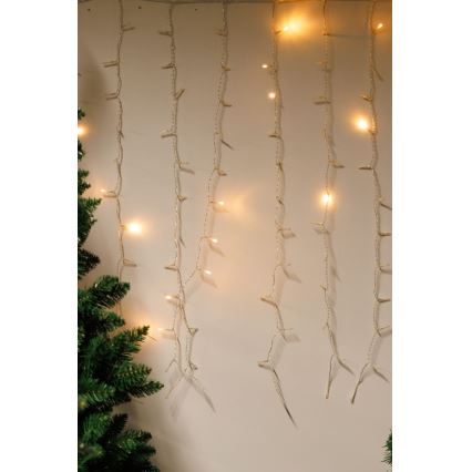 LED Ściemnialna zewnętrzna zasłona bożonarodzeniowa CURTAIN 360xLED/8,4W/230V 2x2 m IP44 ciepła biel + zdalne sterowanie