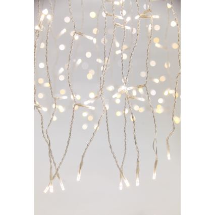 LED Ściemnialna zewnętrzna zasłona bożonarodzeniowa CURTAIN 360xLED/8,4W/230V 2x2 m IP44 ciepła biel + zdalne sterowanie