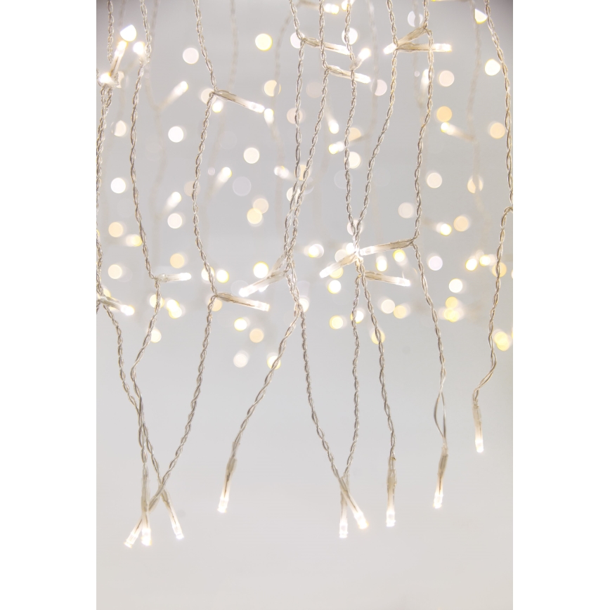 LED Ściemnialna zewnętrzna zasłona bożonarodzeniowa CURTAIN 360xLED/8,4W/230V 2x2 m IP44 ciepła biel + zdalne sterowanie