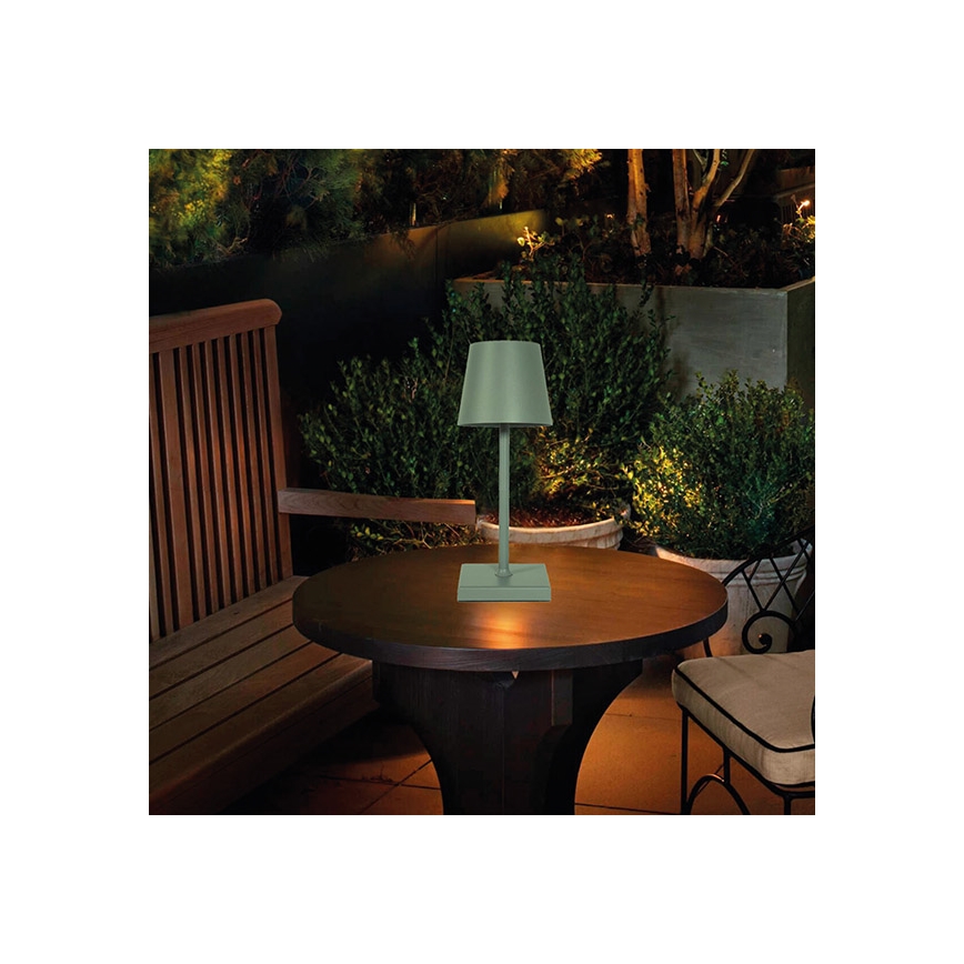 LED Ściemnialna akumulatorow dotykowa lampa stołowa LED/3,5W/5V 5200mAh zielona