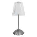 LED Ściemnialna akumulatorowa dotykowa lampa stołowa ELBA LED/1,6W/800 mAh matowy chrom/przezroczysty